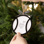 Personalised Sports Ball Shape Wooden Ornament with Name Number and Year  Festival Decor Christmas Gift for Sports Lovers