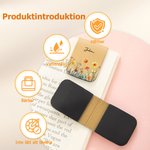 Personligt magnetiskt bokmärke i PU läder med namn perfekt present för bokälskare och bokmaskar