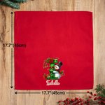 Henkilökohtainen 100% puuvillaa joulu Snowman Initial uudelleenkäytettävä pöytäliina nimellä Table Decor joululahja perheelle