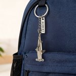 Personalised Realistic Shark Keychain with Name Birthday Christmas Gift for Shark Lover Diving Lover Surfing Lover