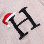 Personalisierte Multicolor bestickt Santa Hut Initial 100% Baumwolle Baby Strampler 1. Weihnachten Geschenk für Neugeborene Babys
