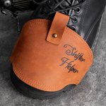 Personalized Genuine Leather Motorcycle Shifter Shoe Protector with Text or Logo Birthday Christmas Gift for Motorcycle Riders