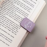 Personalized Birth Flower Magnetic Leather Bookmark Clip with Name Birthday Gift for Book Lovers Bookworms