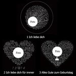 Personalisiertes Engelsflügel Projektions-Armband mit Wunschfoto und 100 Liebessprüchen Weihnachten Geschenk für Ihre Geliebte Menschen Haustier