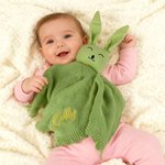 Personalized Healthcare Bunny Knitted Soft Baby Security Blanket with Embroidered Name Birthday Baby Shower Gift for Newborn New Mom