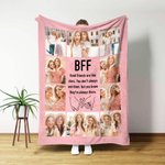 Personalisierte Multicolor 10 Fotos weiche Decke mit Namen Home Decor Weihnachten Geburtstag Geschenk für Freunde