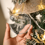 Personalised Brothers Sisters Puzzle Art Acrylic Christmas Ornament with Title and Name Home Tree Decor Christmas Gift for Family Friends