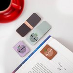 Personalized Multicolour Apple Scroll Magnetic Leather Bookmark Clip with Name Teacher's Day Back to School Appreciation Gift for Teachers
