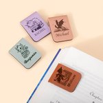 Personalised Book Dragon Floral Moon Castle Magnetic Leather Bookmark Clip with Name Reading Stationery Supplies Birthday Gift for Book Lovers