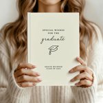Libro degli ospiti personalizzato con nome, anno e 100 pagine foderate Regalo di laurea per i laureati