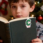 Personalisierte bunte Lichter Weihnachtsmann Elch Elf Magnetische Lesezeichen Clip mit Namen Geburtstag Weihnachten Geschenk für Buchliebhaber Bücherwürmer