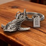 Personalised Realistic Shark Keychain with Name Birthday Christmas Gift for Shark Lover Diving Lover Surfing Lover