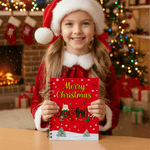 Personalised Santa Claus Christmas Tree Spiral A5 Notebook with Name and 120 Lined Pages Christmas Gift for Family Kids