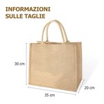 Borsa tote in juta personalizzata con personaggio in stile cartone animato e fiore di nascita regalo ideale di compleanno e feste per donne