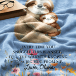 Personalized Koala Bear Parent-Child Animal Soft Throw Blanket with Nickname and Text Home Decor Christmas Birthday Gift for Mom