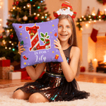 Personalizzato Candy Cane iniziale morbido cuscino di copertura con nome Home Decor regalo di Natale per gli amici Famiglia