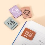 Henkilökohtainen Floral Monogram Initial Name Magnetic Leather Bookmark Clip Reading Stationery Supplies Syntymäpäivälahja kirjan ystäville
