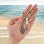 Personalised Realistic Shark Keychain with Name Birthday Christmas Gift for Shark Lover Diving Lover Surfing Lover