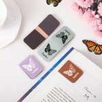 Henkilökohtainen Birth Butterfly Magneettinen nahkainen kirjanmerkki Clip nimi lukeminen paperitarvikkeet tarvikkeet syntymäpäivälahja naisille kirjanpainajat