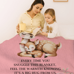 Personalized Koala Bear Parent-Child Animal Soft Throw Blanket with Nickname and Text Home Decor Christmas Birthday Gift for Mom