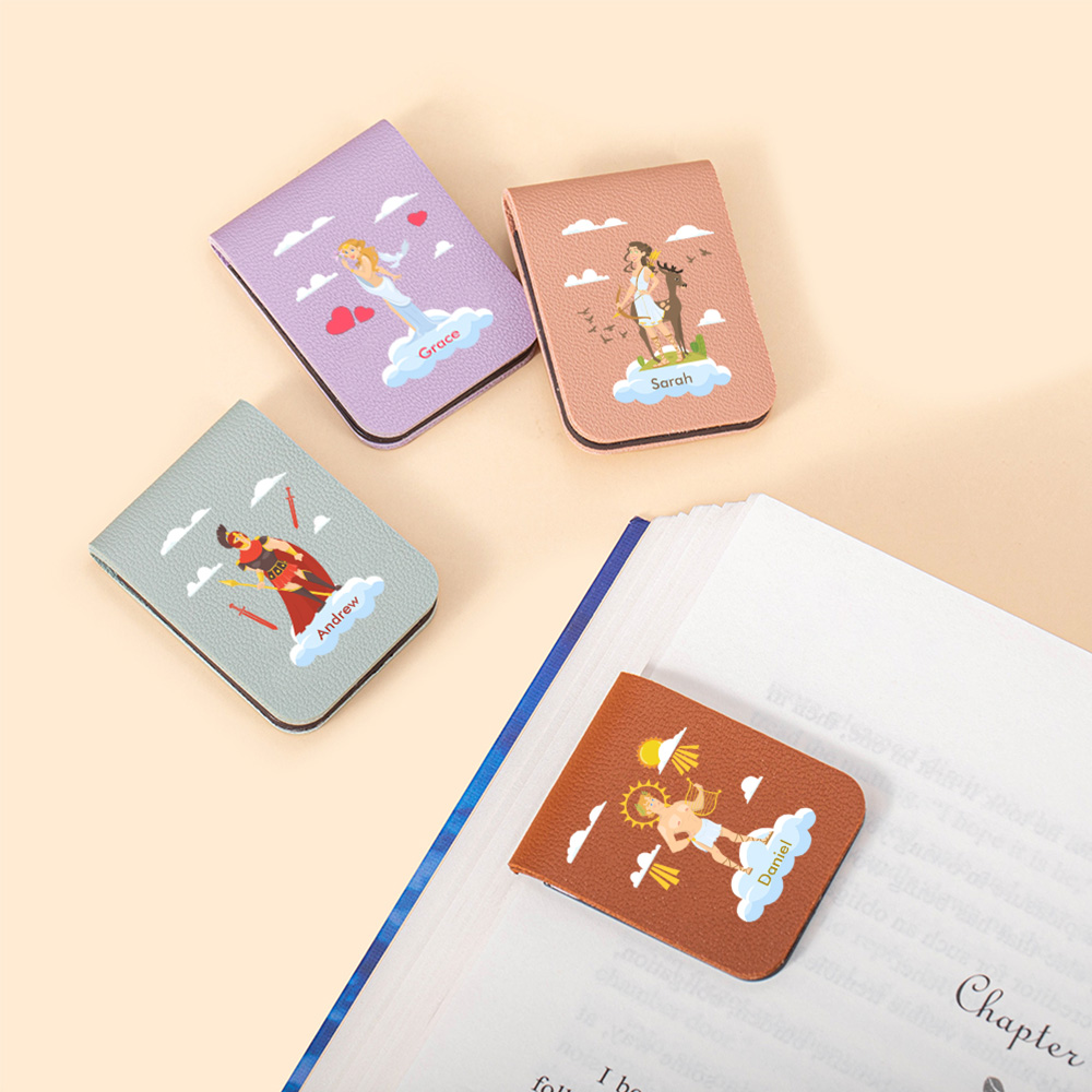 Marque-page Magnétique  Multicolore Personnalisé avec Nom Personnage de la Mythologie Grecque Cadeau d'Anniversaire pour Amoureux des Livres