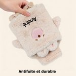 Bouillotte 1 Litre Personnalisée avec Nom et Animal Mignon Cadeau Noël pour Enfant Ami
