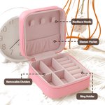 Henkilökohtainen Pearl Pink PU Nahka Korut laatikko nimi ja teksti Sorority Bid Day Initiation Big Little lahja Sororsille