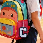 Personalized Multicolour Initial Acrylic Bag Tag Keychain with Name Daily Use Birthday Gift for Boy Girl Teenager