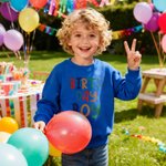 Personalized Birthday Boy Baby Bodysuit Kid T-shirt Sweatshirt Hoodie with Name and Age Birthday Milestone Celebration Gift for Kids