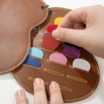 Custodia portatile  a forma di chitarra personalizzata con nome comodo per plettri fatto in pelle PU musica regalo di compleanno per festival