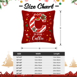 Personalizzato Candy Cane iniziale morbido cuscino di copertura con nome Home Decor regalo di Natale per gli amici Famiglia