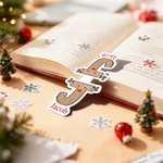 Personalisierte bunte Lichter Weihnachtsmann Elch Elf Magnetische Lesezeichen Clip mit Namen Geburtstag Weihnachten Geschenk für Buchliebhaber Bücherwürmer