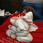 Personalized Koala Bear Parent-Child Animal Soft Throw Blanket with Nickname and Text Home Decor Christmas Birthday Gift for Mom