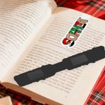 Personalised Christmas Theme Doodle Letter Magnetic Bookmark Clip with Name Reading Accessory Christmas Gift for Book Lovers Bookworms