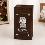 Urne commémorative en bois avec photo personnalisée avec nom Condoléances Sympathie Cadeau pour la perte d'un être cher Propriétaire d'un animal de compagnie