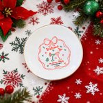 Personalized Hand-Painted Style Welcome Christmas Theme Ceramic Trinket Jewelry Dish with Name Christmas Gift for Family Friend