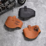 Personalized Genuine Leather Motorcycle Shifter Shoe Protector with Text or Logo Birthday Christmas Gift for Motorcycle Riders