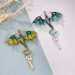 Personalized Dragon Brooch with Name Party Birthday Festival Gift for Women Men Friends Family