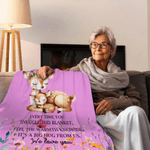 Personalized Koala Bear Parent-Child Animal Soft Throw Blanket with Nickname and Text Home Decor Christmas Birthday Gift for Mom