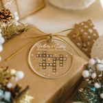 Personalised Brothers Sisters Puzzle Art Acrylic Christmas Ornament with Title and Name Home Tree Decor Christmas Gift for Family Friends