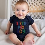Personalized Birthday Boy Baby Bodysuit Kid T-shirt Sweatshirt Hoodie with Name and Age Birthday Milestone Celebration Gift for Kids