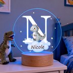 Luce notturna LED personalizzata con nome base in legno perfetta come decorazione regalo di Natale ideale per neonati e bambini