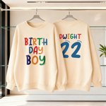 Personalized Birthday Boy Baby Bodysuit Kid T-shirt Sweatshirt Hoodie with Name and Age Birthday Milestone Celebration Gift for Kids
