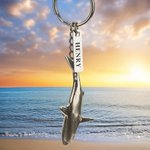 Personalised Realistic Shark Keychain with Name Birthday Christmas Gift for Shark Lover Diving Lover Surfing Lover