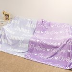 Personalized High-Quality Super Soft Name Family Blanket Birthday Christmas Gift for Kid Family