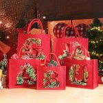 Personoitu 3D kukkakirjain punainen suuri juuttikassi nimi ja kahva syntymäpäivälahja joululahja suosittu lahja lapsille ja aikuisille