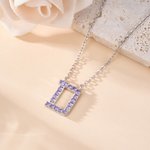 Personalized Birthstone Initial Pendant Necklace Dainty Jewellery Christmas Birthday Gift for Women