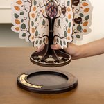 Personalised Wooden Family Tree Birthday Calendar Ornament with Photo and Names Text Home Decor Christmas Gift for Family