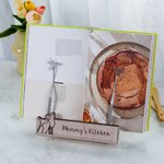 Personalisierte Rose Tulpe Glasmalerei Acryl Kochbuch Stand mit Text Weihnachten Geburtstag Geschenk für Kochen Liebhaber Backen Liebhaber
