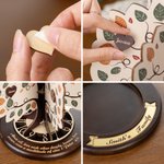 Personalised Wooden Family Tree Birthday Calendar Ornament with Photo and Names Text Home Decor Christmas Gift for Family